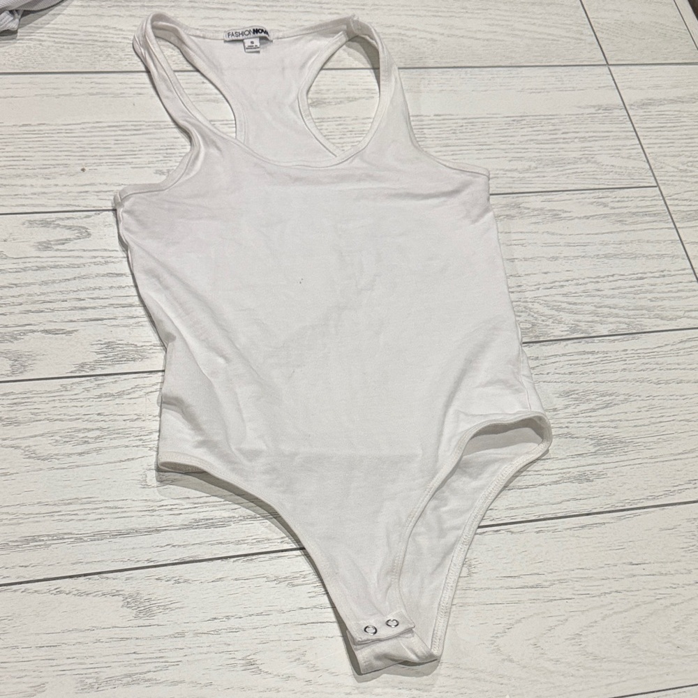 Fashion Nova Classic White Bodysuit